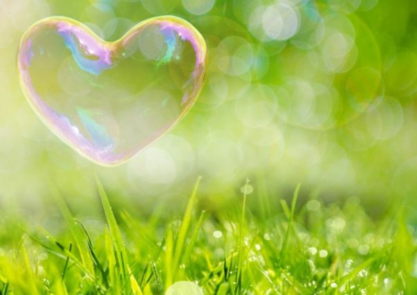 ハートのシャボン玉